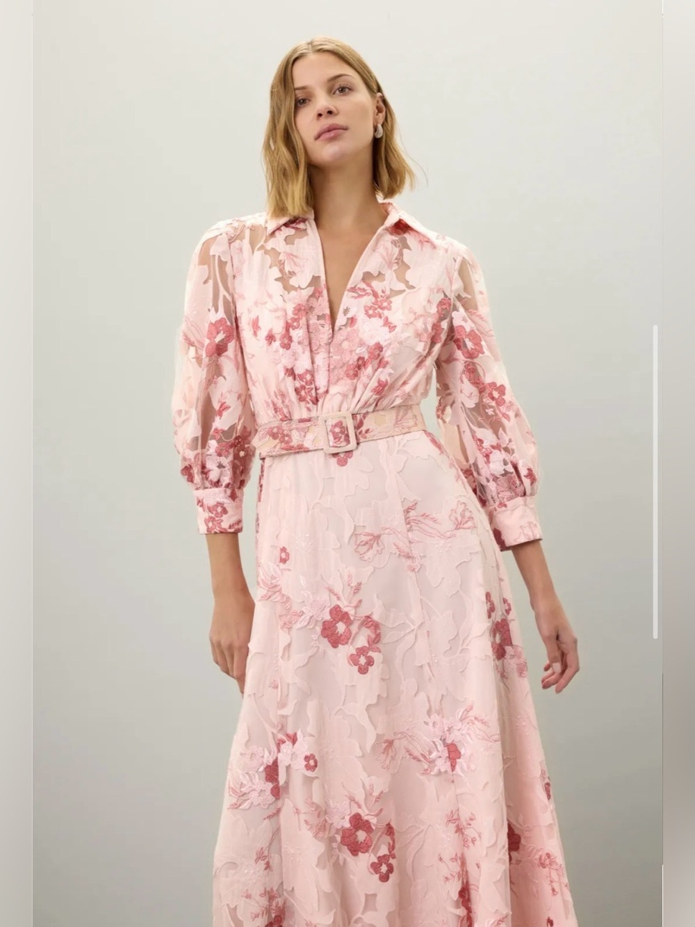 Badgley Mischka Lace Applique Shirt Dress size 2. - Picture 5 of 15